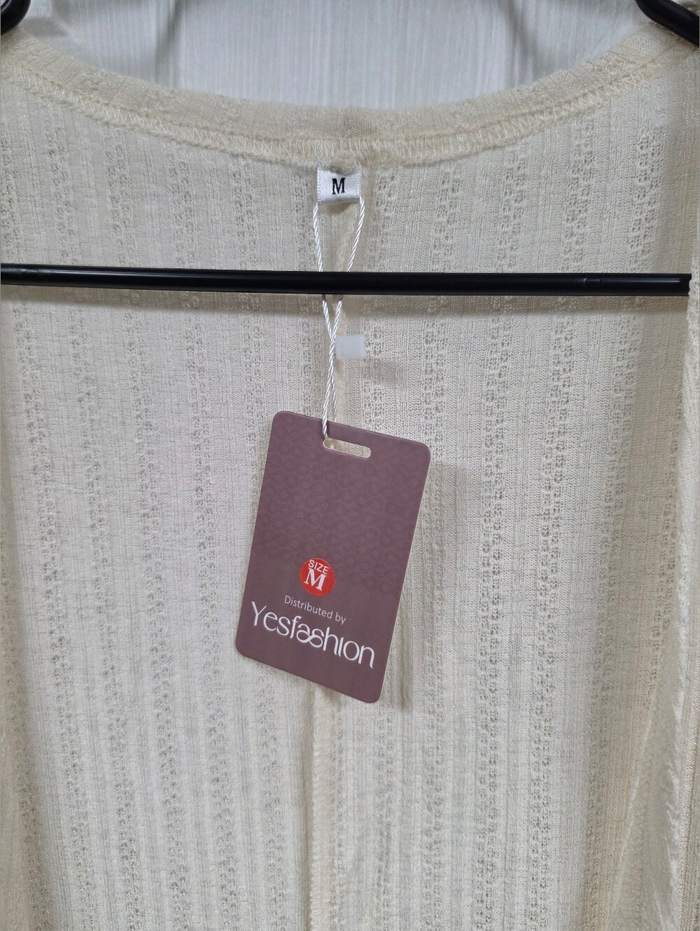 Open Front Textured Cardigan - Picture 4 of 4